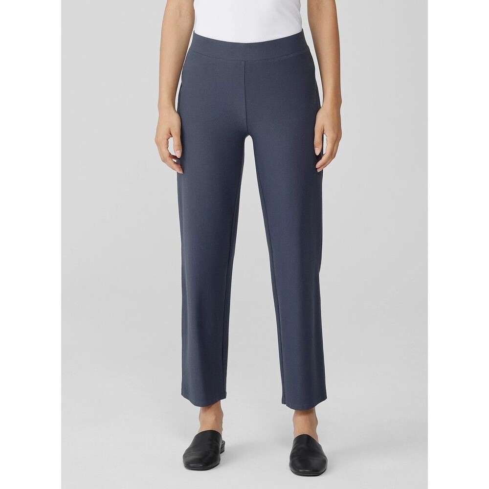 Eileen Fisher Washable Stretch Crepe Straight Pant Easy Fit, Ankle Length XL